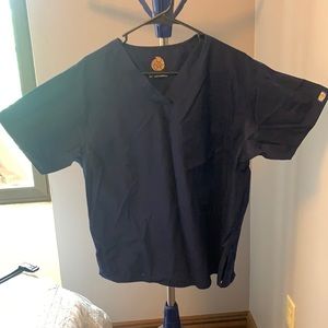 Navy Blue Scrub Top